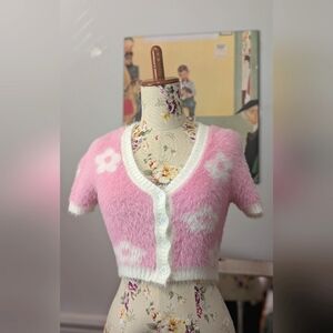 Pink Floral Women's‎ Sweater